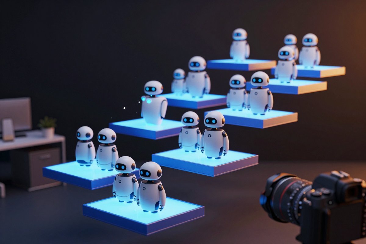An abstract cost against volume visualisation of rising luminous steps